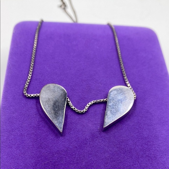 Silver Heart Pendant Necklace - Picture 2 of 6